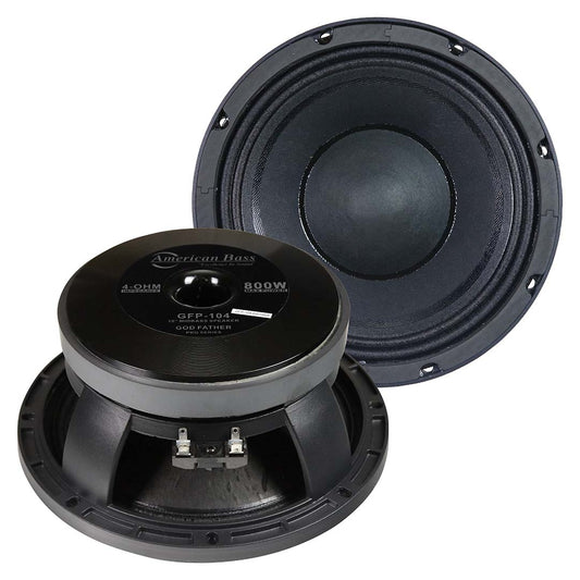 American Bass GFP104 10" Midbass Speaker, 400W RMS/800W Max, 4 Ohm