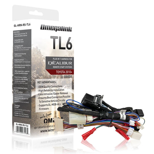 Excalibur OLHRNRSTL6 Analog T-Harness for Select 10  22 Toyota/Lexus Models