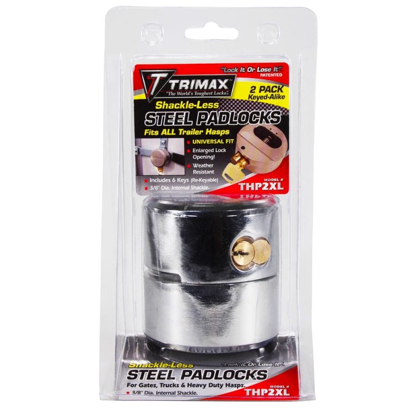 Trimax THP2XL Hockey Puck Internal Shackle Lock Universal Fit (Re-keyable) (2)