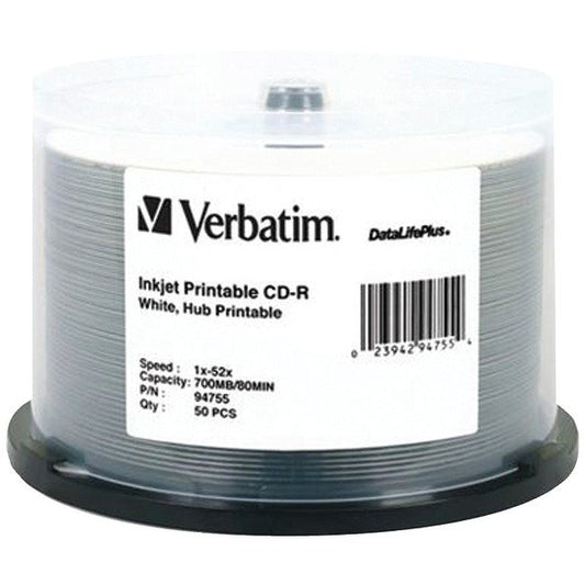 Verbatim 94755 700MB 80-Minute 52x DataLifePlus CD-Rs, 50-ct Spindle