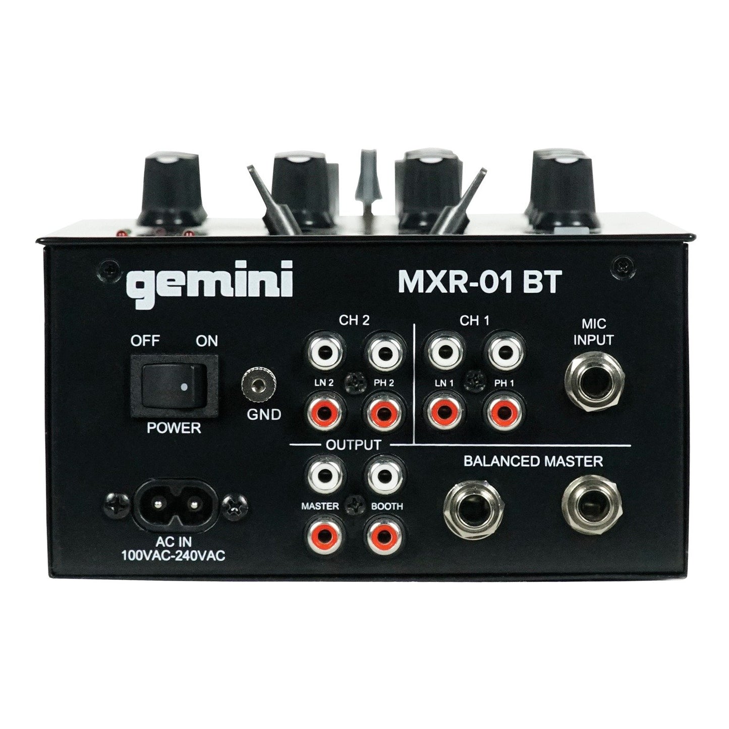 Gemini MXR-01BT 2-Channel Professional DJ Mixer with Bluetooth Input
