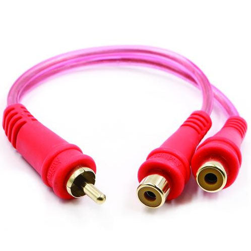 Audiopipe AMPGYM2F RCA Splitter Audiopipe 1M-2F Clear Installer Series