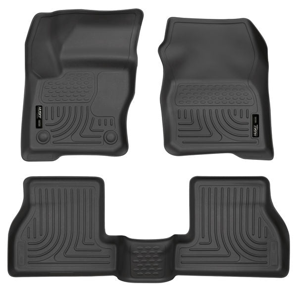 Husky 98771 Front/2nd Seat Floor Liners For 12-15 Ford Focus