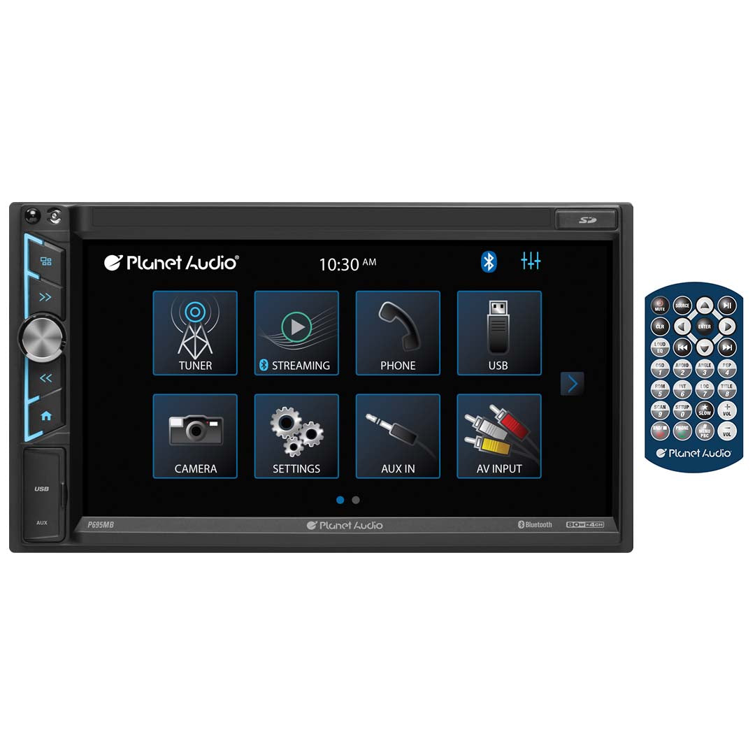 Planet Audio P695MB 6.95" 2DIN Fixed Face Touchscreen Mechless Receiver