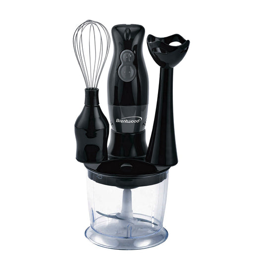 Brentwood Appl. HB-38BK 2-Speed Hand Blender & Food Processor w/Balloon Whisk
