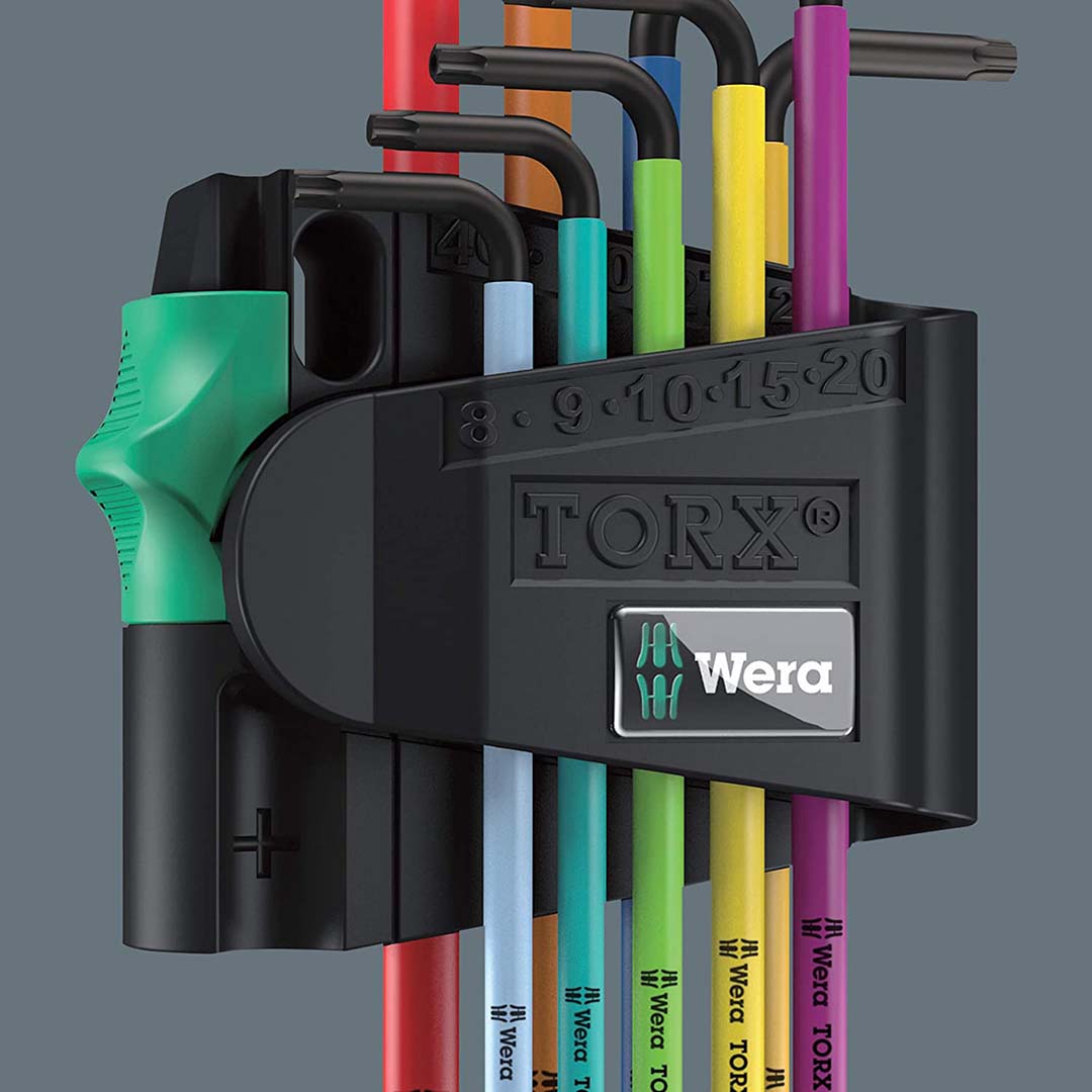 Wera 05073599001 TORX L-Key Color Coded Wrench Set (9-Piece)