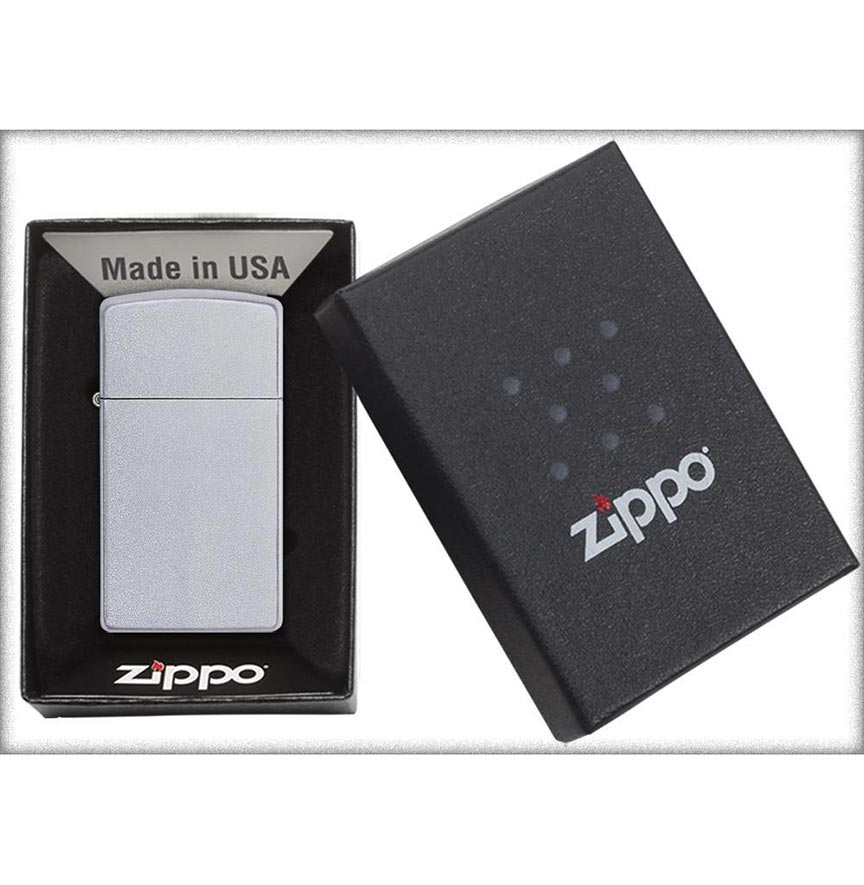 Zippo 1605Z *1605* Windproof Lighter Slim Satin Chrome