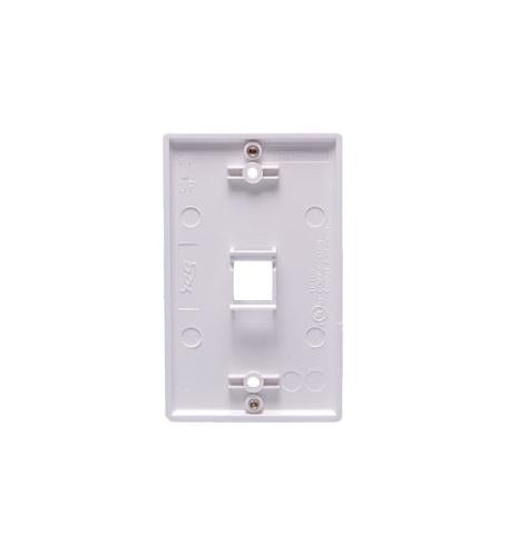 Icc IC107FFWWH Wall Plate, Phone, Flush, 1-port, White