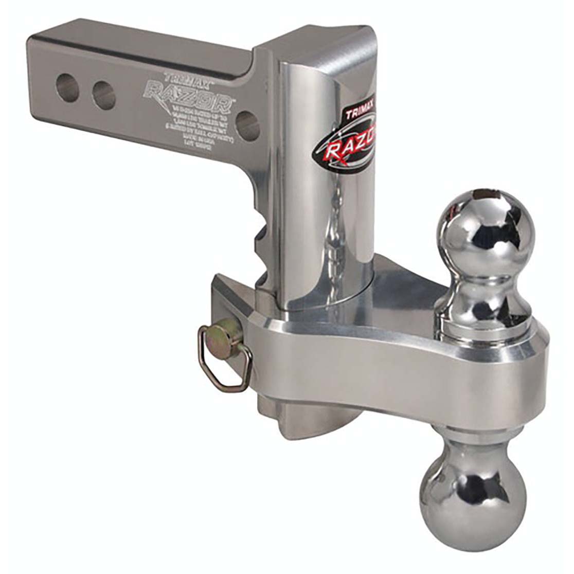 TRIMAX TRZ6ALRP 6" Aluminum Adjustable Hitch w/Dual Hitch Ball & Receiver Pin