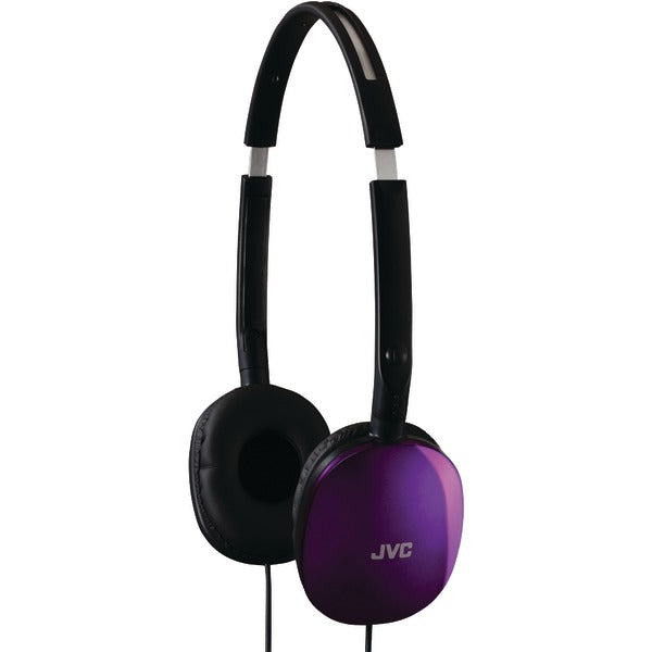 JVC HAS160V FLATS Lightweight Headband Headphones (Violet)