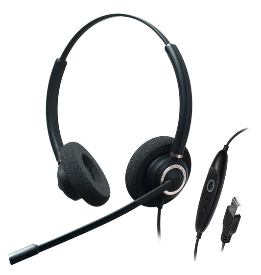 Addasound CRYSTAL-SR2832RG Dual Ear, Stereo, Noise Cancelling USB