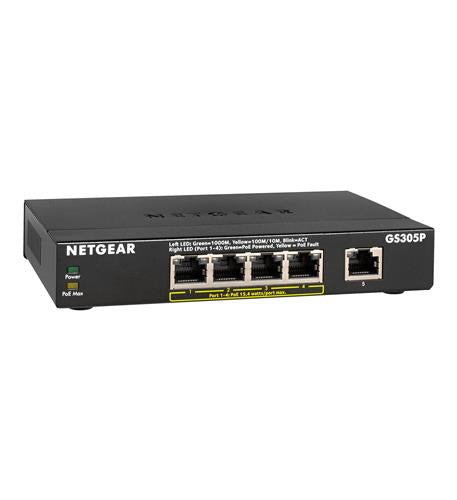 Netgear GS305P-200NAS 5 Port Gigabit Switch -4 Port Poe