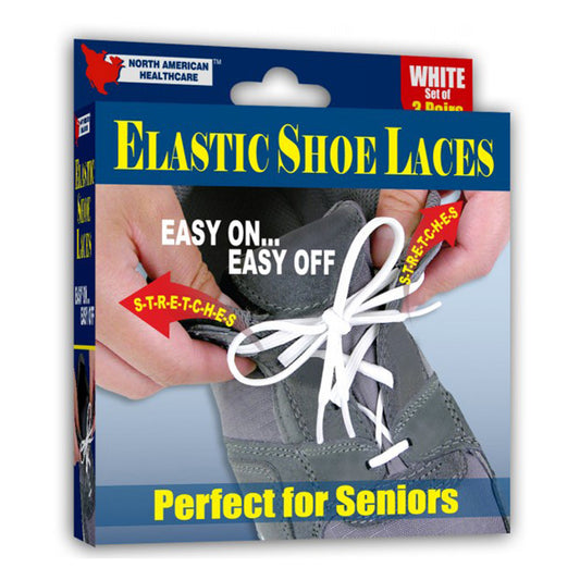 Jobar JB6281 3 Pr Elastic Shoe Laces - White