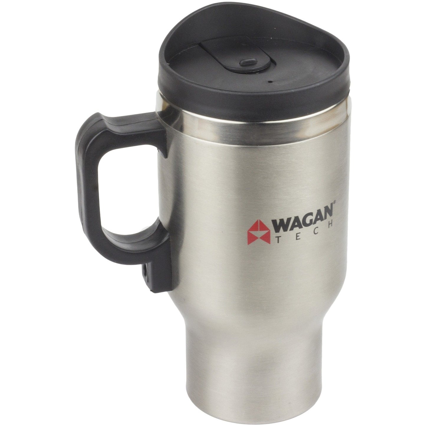 Wagan Tech 6100 12-Volt Deluxe Double-Wall Stainless Steel Heated Travel Mug