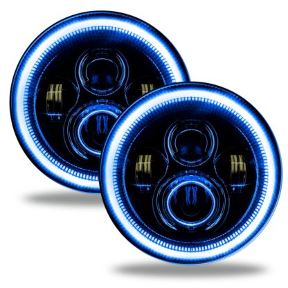 ORACLE 5769002 Lighting 7" High Powered LED Headlights - Blue Halo(Pair)