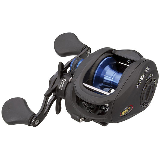 Lews AH1HL American Hero Speed Spool Series Baitcast Reel, Left Hand Retrieve