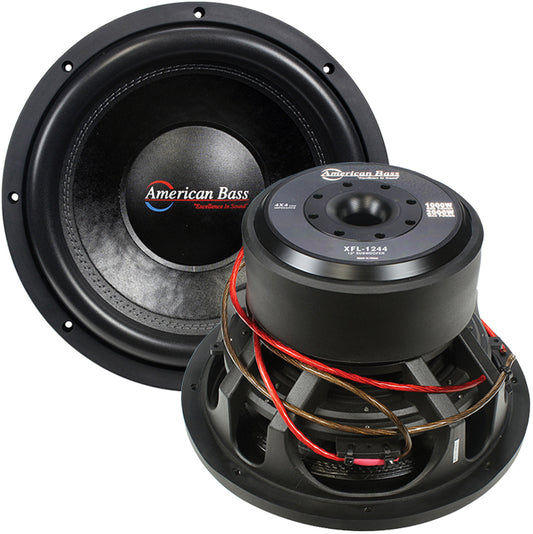 American Bass XFL1244 12" 2000 Watt 4 Ohm DVC Subwoofer