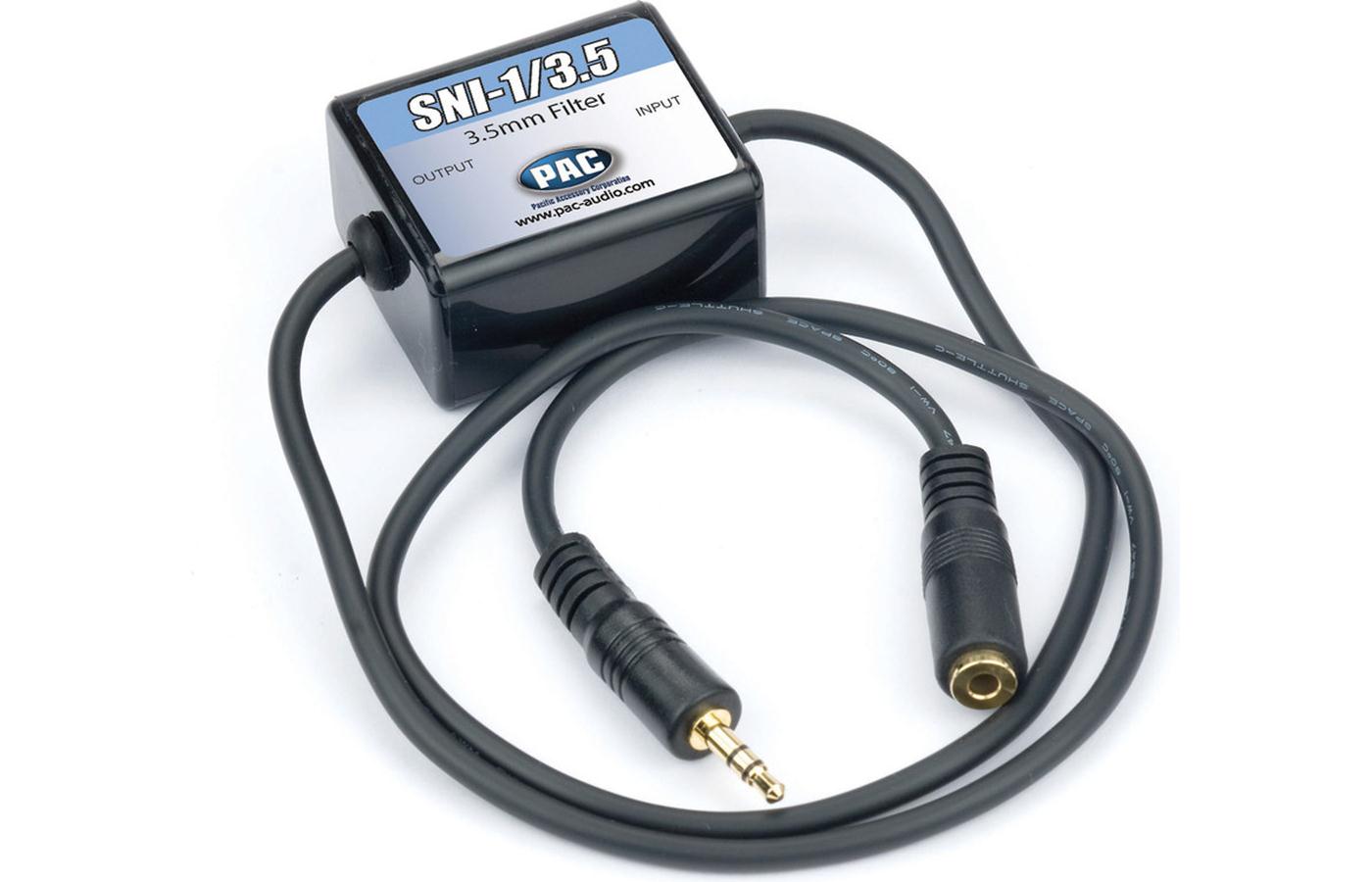 PAC SNI135 Noise Filter for 3.5 Aux. between audio source & radio