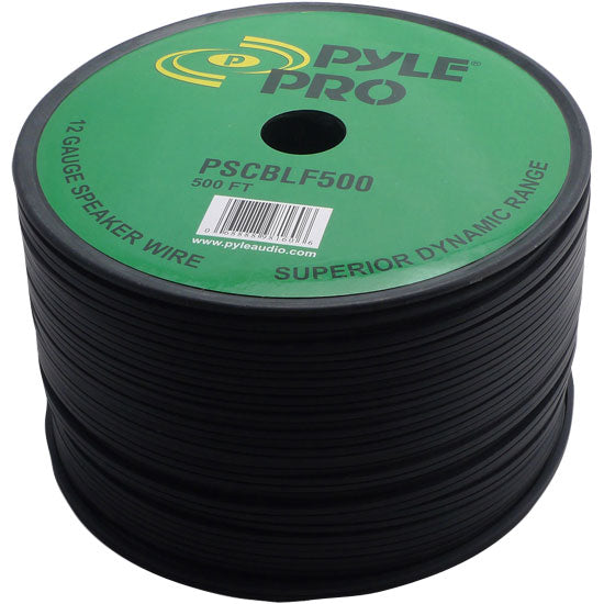 Pyle Pro PSCBLF500 500Ft 12AWG Spool Speaker Cable