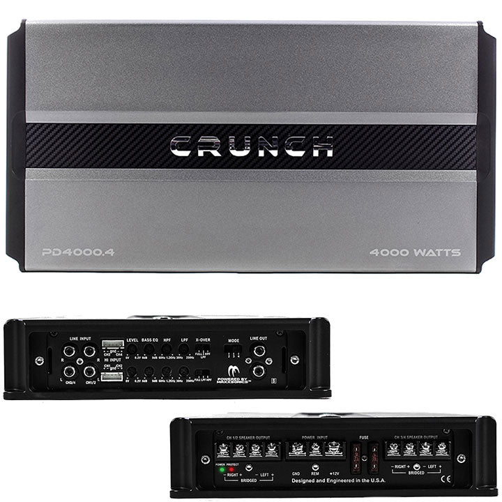 Crunch PD 4000.4 PRO POWER Power Drive Bridgeable Amplifier 4,000 Watts 4 ch