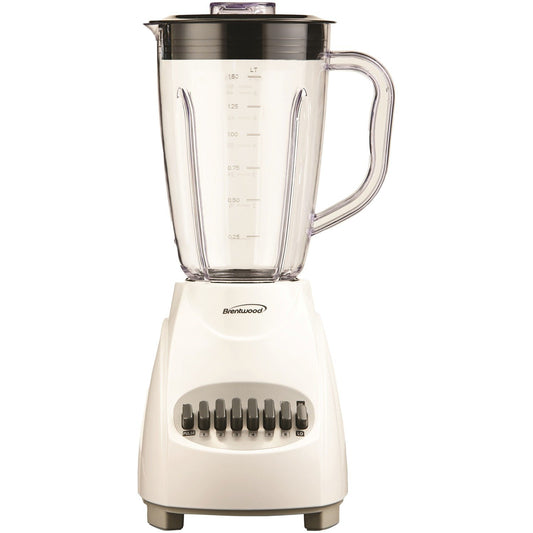 Brentwood Appl. JB-220W 12-Speed Blender w/Plastic Jar (White)