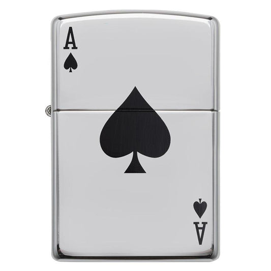 Zippo 24011 Windproof Lighter Simple Spade Design, High Polish Chrome