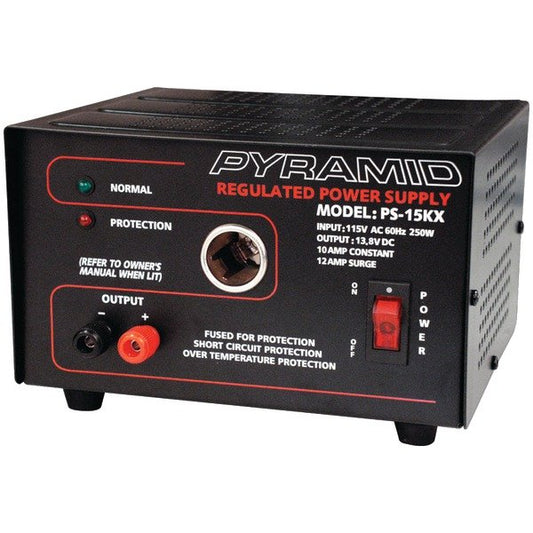 Pyramid Car Audio PS15K 10-Amp Power Supply w/Car-Charger Adapter