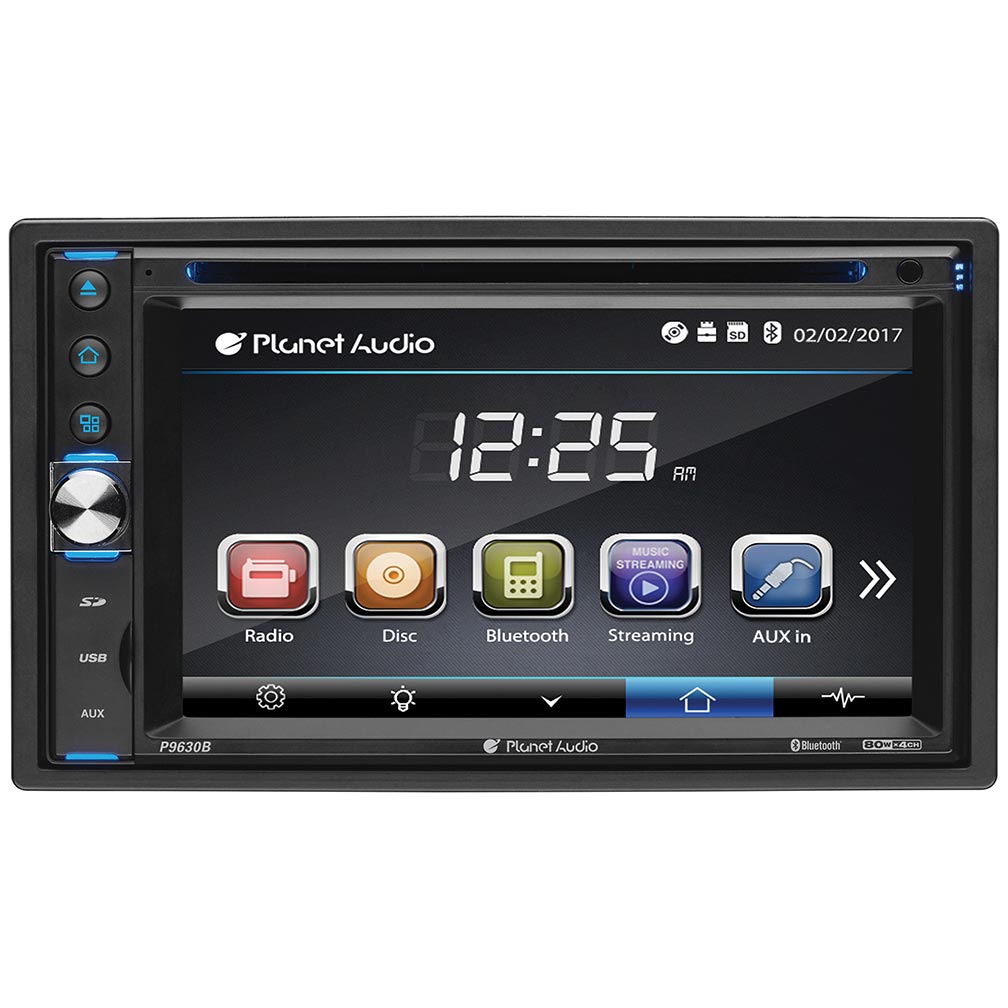 Planet P9630B Audio 6.2 DDin Touchscreen DVD Receiver with Bluetooth