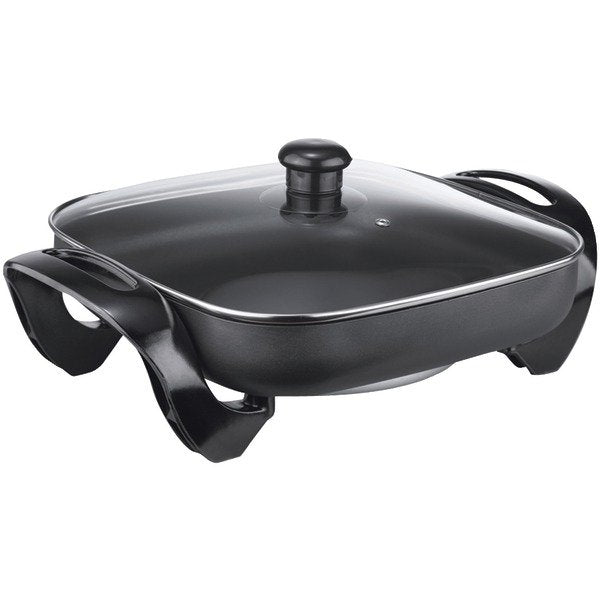 Brentwood Appl. SK-65 Nonstick Electric Skillet w/Glass Lid (1,300W; 12")