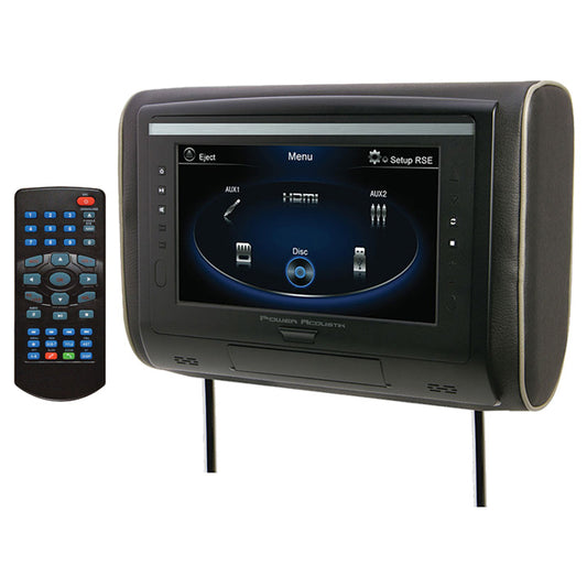 Power Acoustik HDVD94 9" Headrest DVD 3 Color Skins