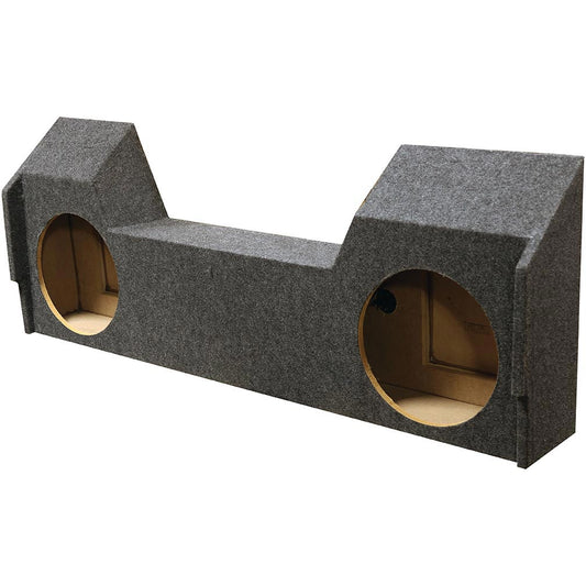 Qpower BQDODGE122019 Dual 12" Woofer Box For Dodge Crew Cab 2019 Charcoal Carpet