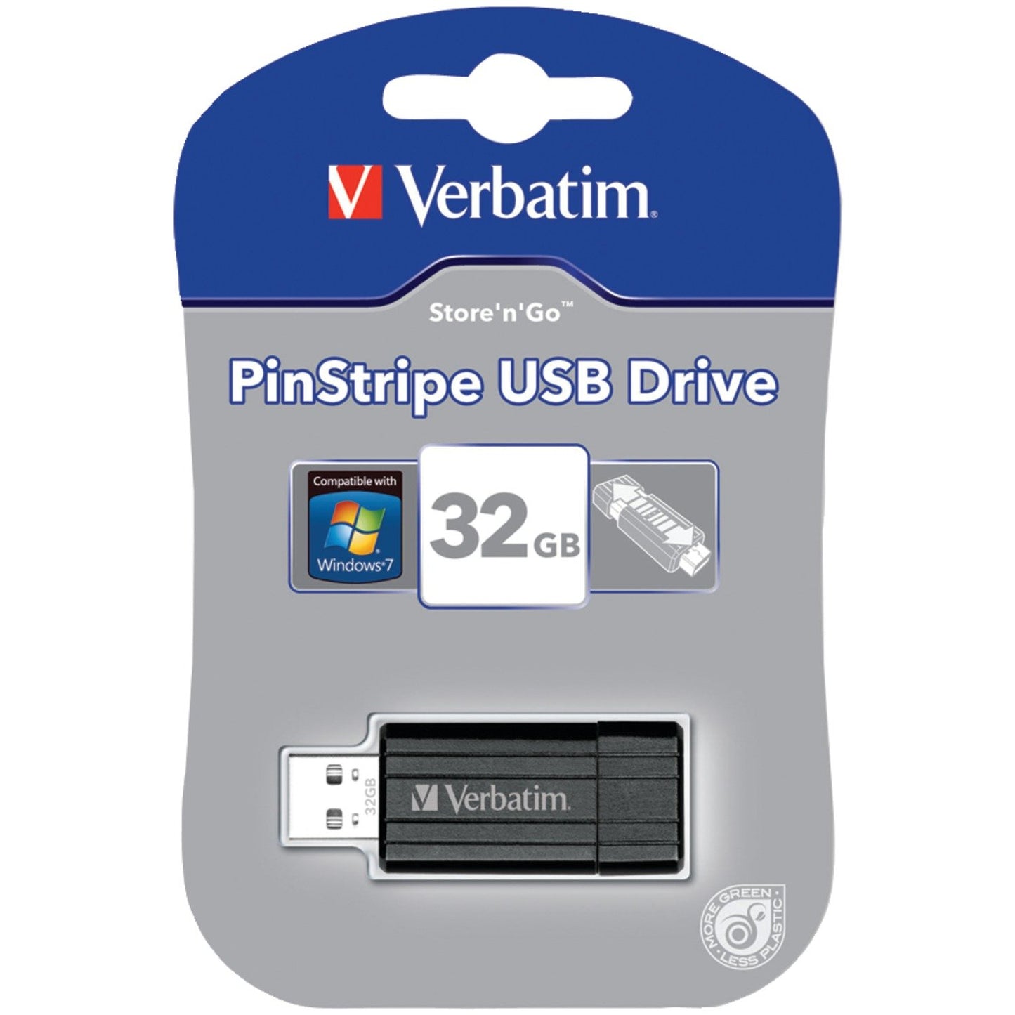 Verbatim 49064 PinStripe USB Flash Drive (32GB)