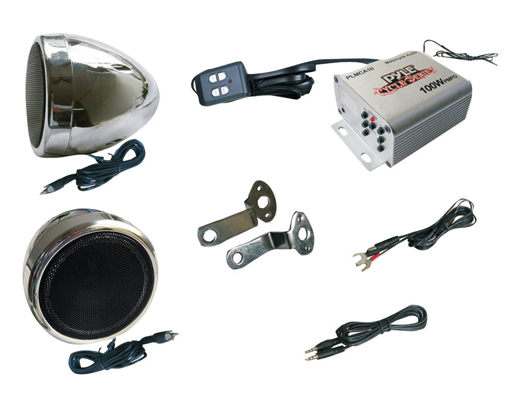 Pyle PLMCA10 Motorcyle Audio Speaker Package