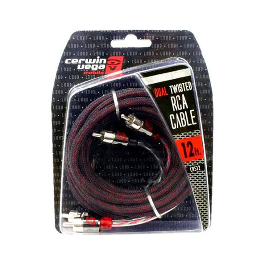 Cerwin Vega CRS17 Stroker Series 2ch RCA cable 17ft dual twisted metal ends
