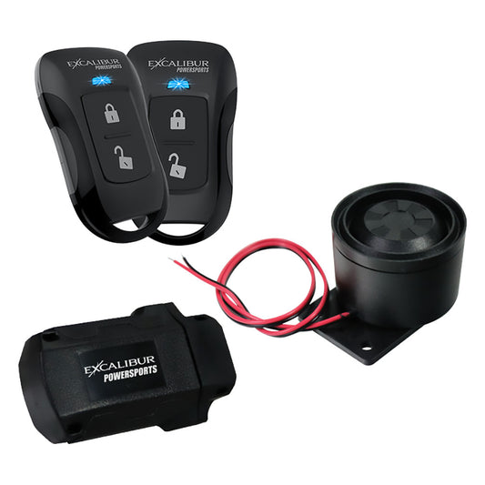 Excalibur AL1070PS 600 Ft 1 Way Powersports Security System 2 Remotes Shock/Tilt