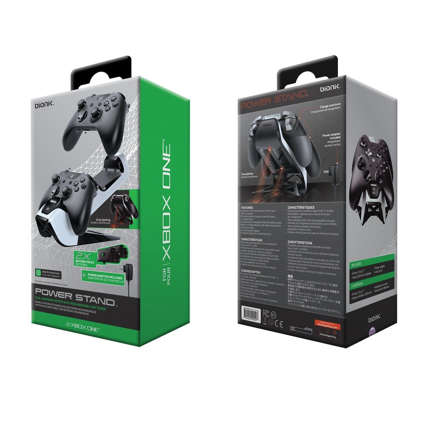 Bionik BNK-9029 Power Stand Dual Charging System for Xbox One