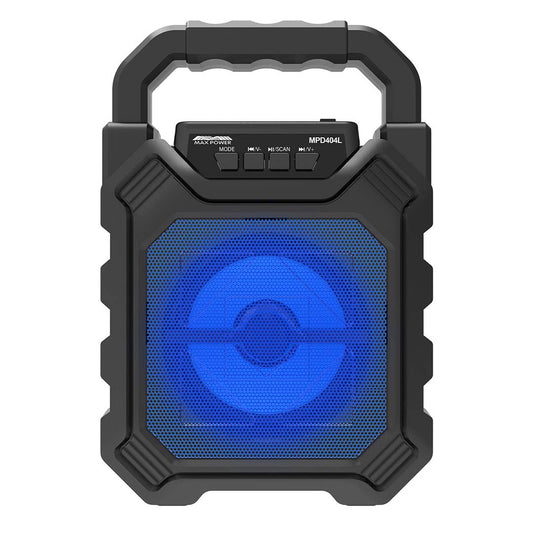 Max Power MPD404LBL Rechargeable 4" Portable Bluetooth Speaker  Blue Grill
