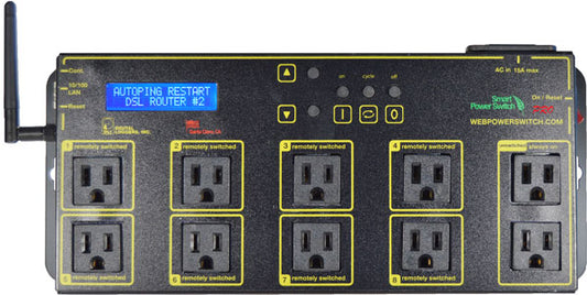 Digital Loggers LPC7-PRO Digital WiFi Web Power Switch w/LCD Screen & 10 Outlets