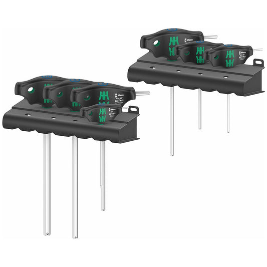 Wera 05023450001 T-Handle Metric Hex-Plus Driver Set with Rack (7-Piece Set)