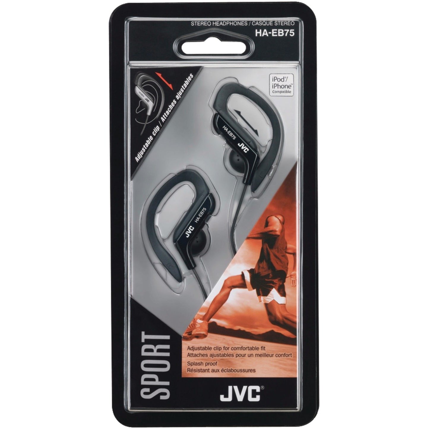 JVC HAEB75B Ear-Clip Earbuds (Black)