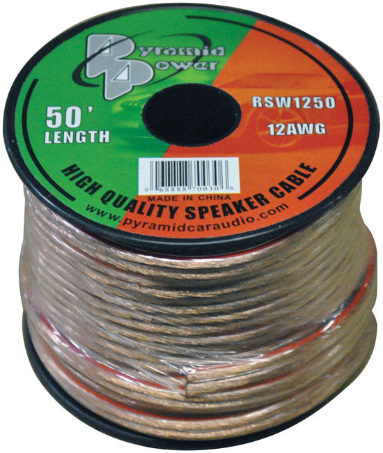 Pyramid RSW1250 50' foot ft 12 Gauge Speaker Wire