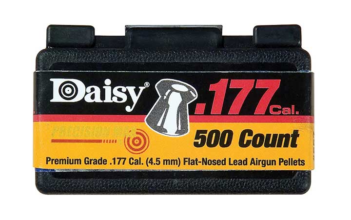 Daisy 990557612 .177 Cal. Flat-Nosed Pellets 500 Silver Color 4.5 Mm