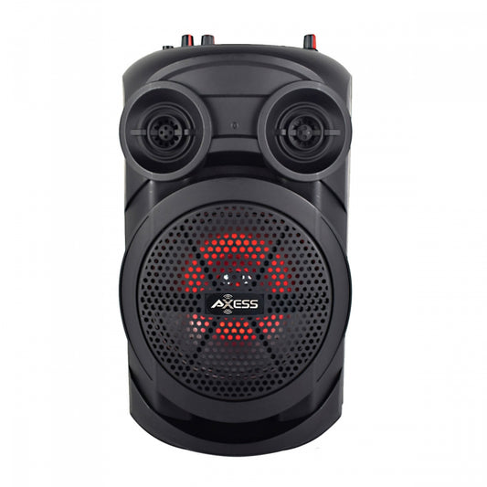 Axess PABT6032 8" Bluetooth Portable Party Speaker with LED Lights, Remote & Mic