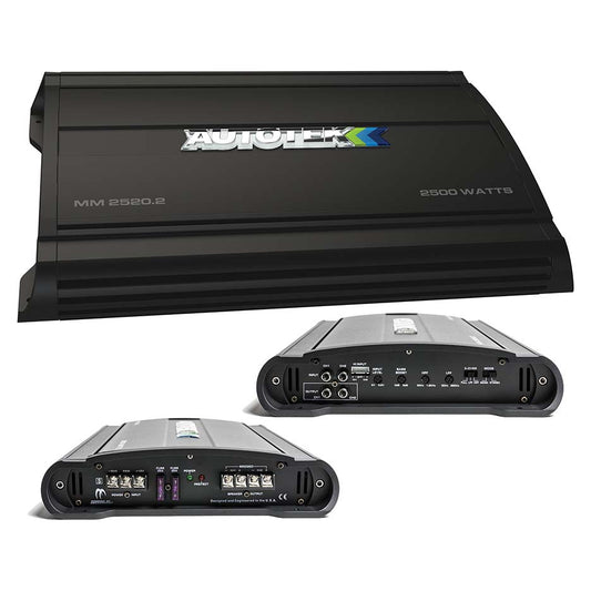Autotek MM25202 Mean Machine 2 X 1250 @ 2 Ohms 1 X 2500 WATTS @ 4 Ohms Bridged