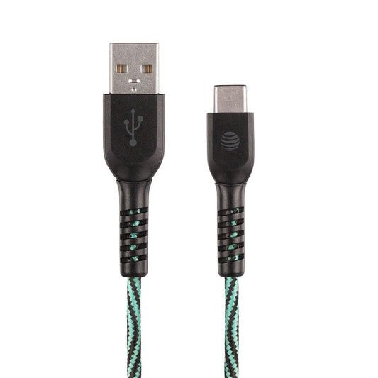 AT&T  TCB10-TEAL 10-Foot Charge and Sync USB - Type-C Cable (Green)