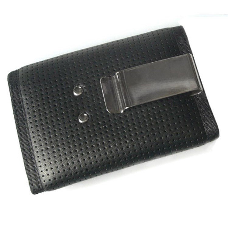Hazard WLTCLPLTRBLK 4 Clip Tri-Fold Security Belt-Clip Wallet In Black Leather