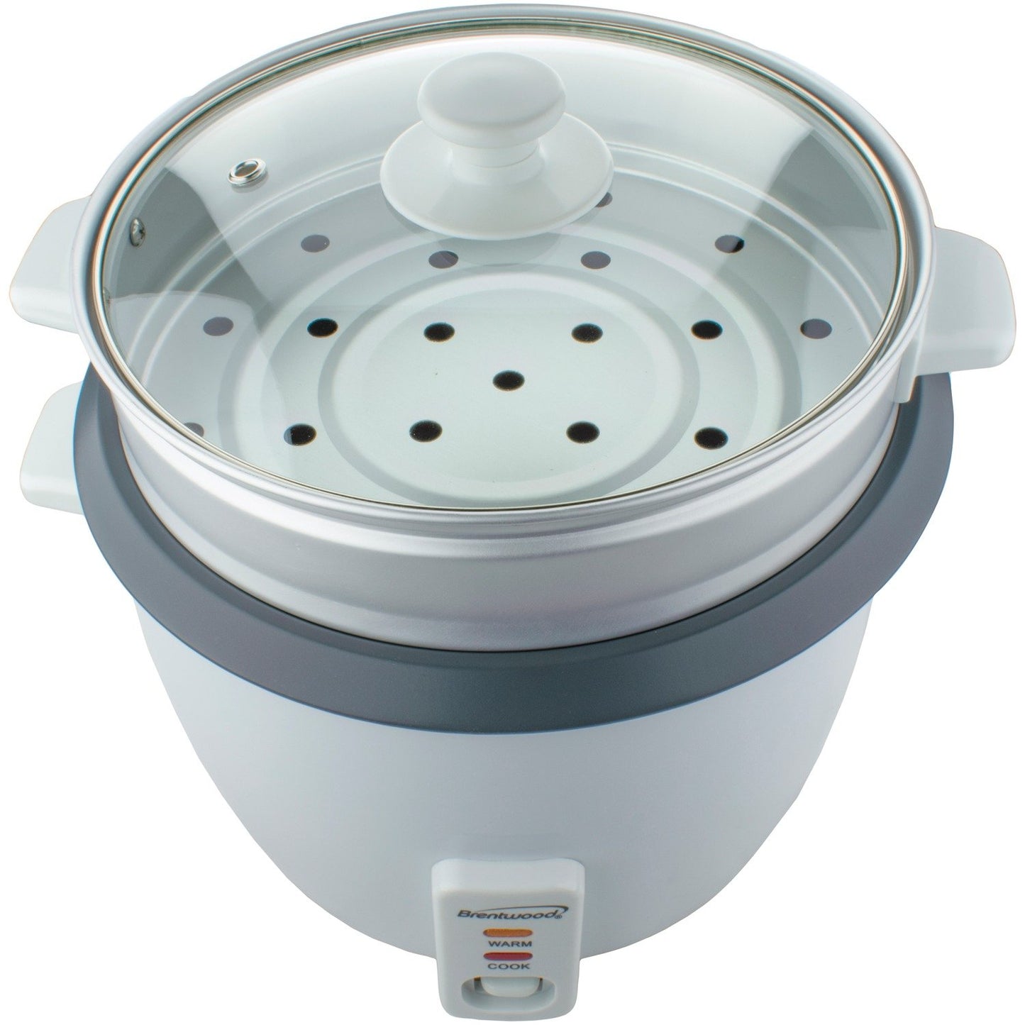 Brentwood Appl. TS-380S Rice Cooker w/Steamer (10 Cups, 700W)