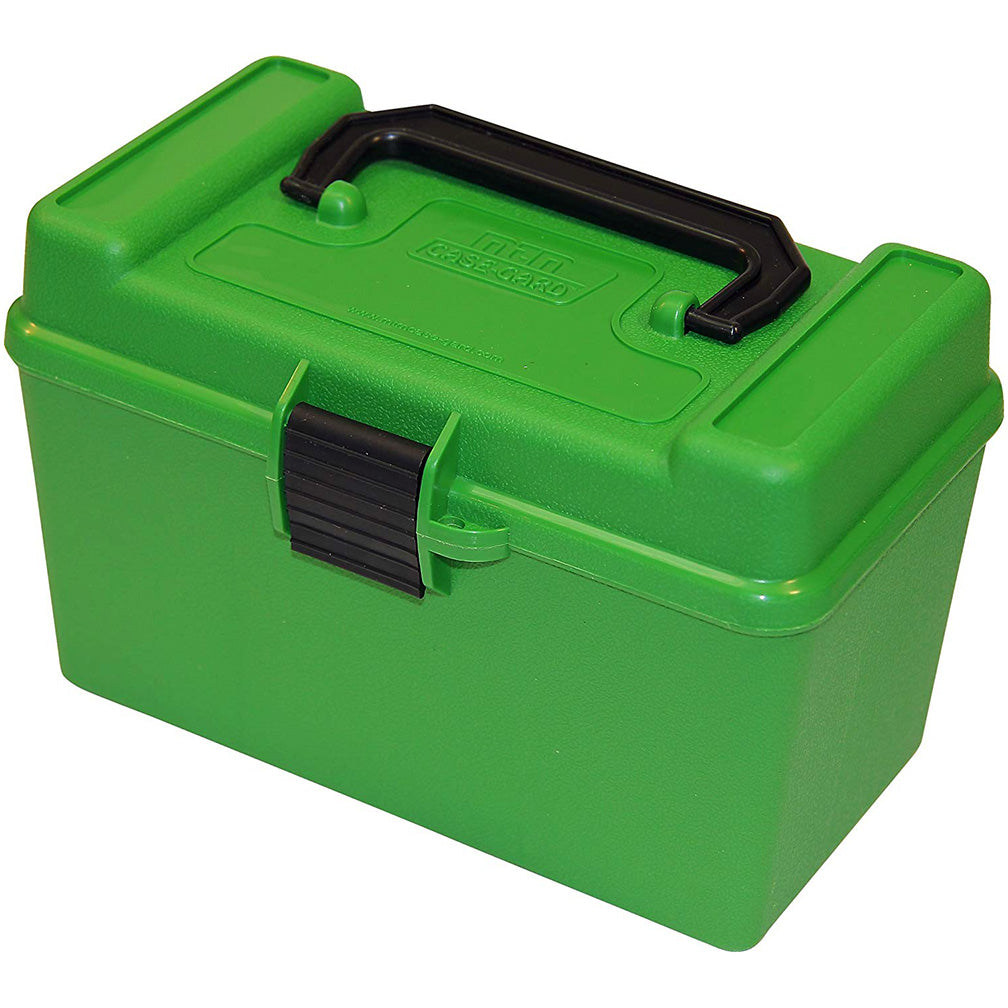 MTM H50RS10 Deluxe Ammo Box 50 Round 223 Rem/7.62 x 37 (Green)