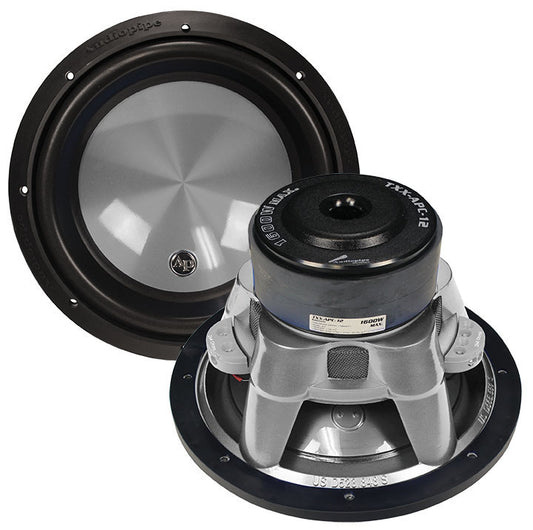 Audiopipe TXXAPC12FG 12" Woofer 1600 Watt 4 Ohm DVC Flat Gray