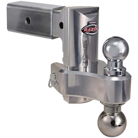 TRIMAX TRZ6ALRP 6" Aluminum Adjustable Hitch w/Dual Hitch Ball & Receiver Pin
